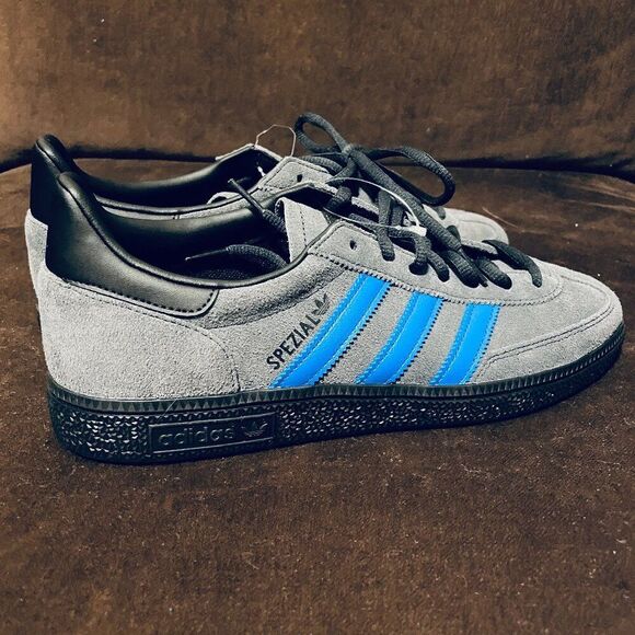 Rare Sample Tag Adidas Handball Spezial Grey Black Blue 9 US 8.5 UK 42 2/3 EU - Picture 5 of 10